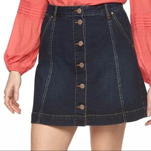 Lauren Conrad Blue Denim Skirt